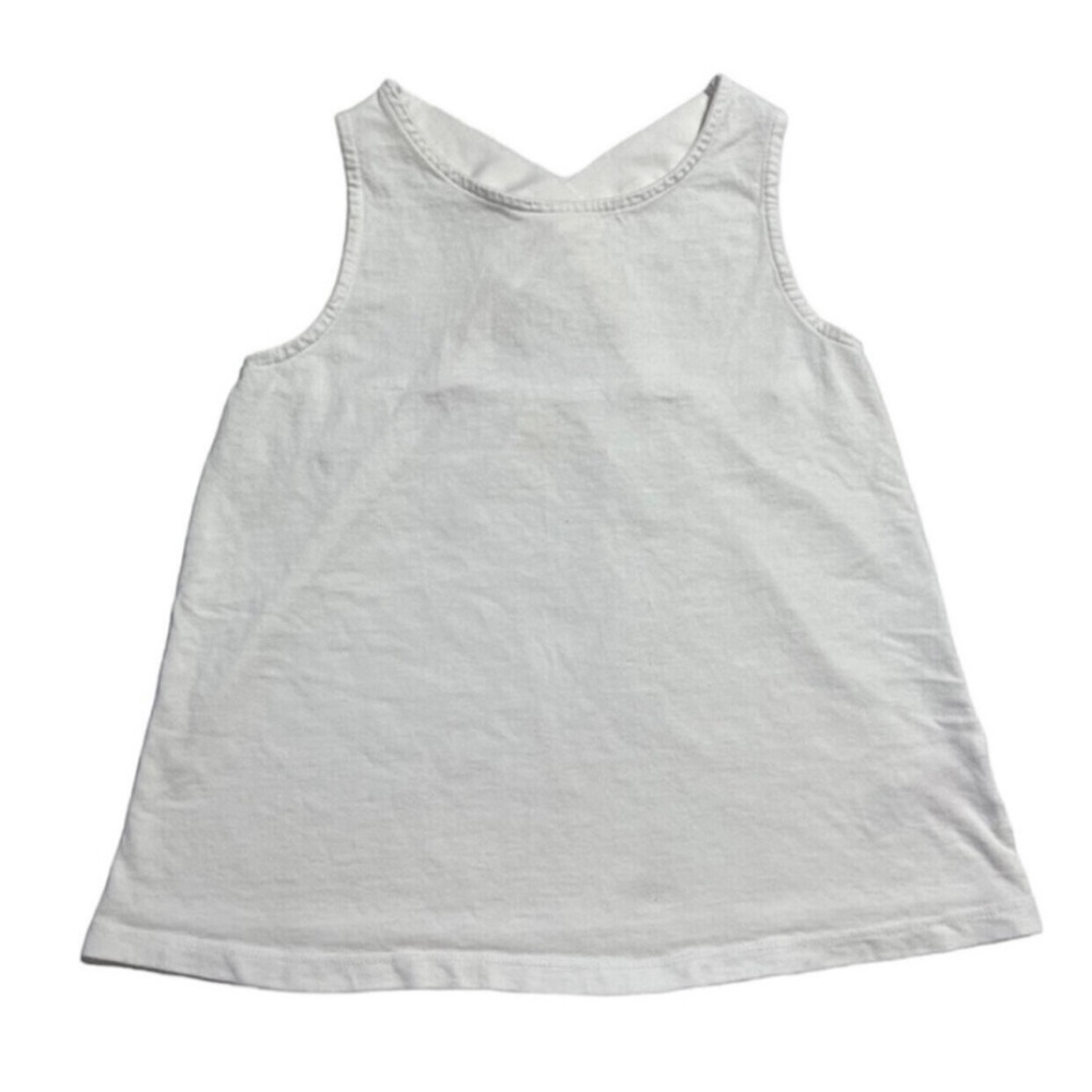 Boden white cotton/modal cross back tank top 13-14 years